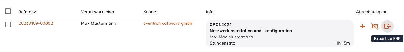 Leistung in der Abrechnung